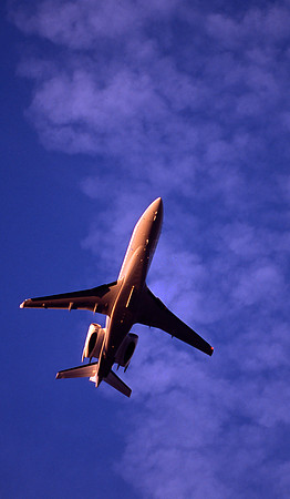 Corporate jet coming out of McCarran